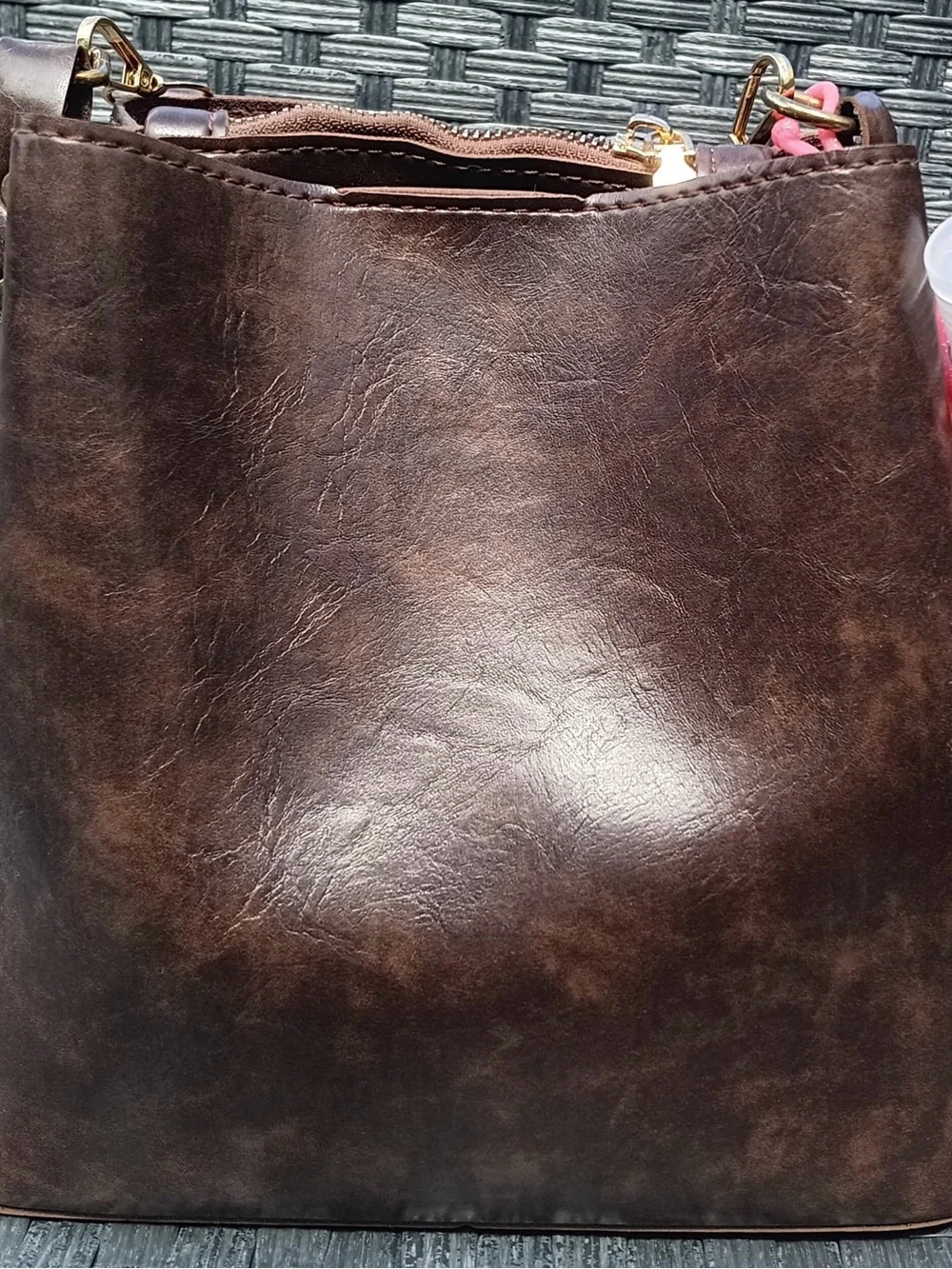 Brown Leather Crossbody Bag for Men